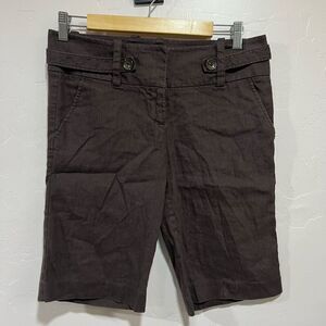 Bebe brown linen shorts